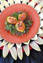 Lomi Salmon in Yellow Tomato Cup, Mary Pagan, The Culinary Center of Monterey
