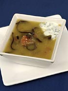 Chilled Hot & Sour green Tomato Soup with Mint Yogurt, Jim Gallivan, Atlantic Culinary Academy-Le Cordon Bleu