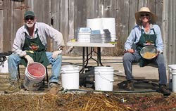 Gary & Dagma Cleaning Tomato Seeds